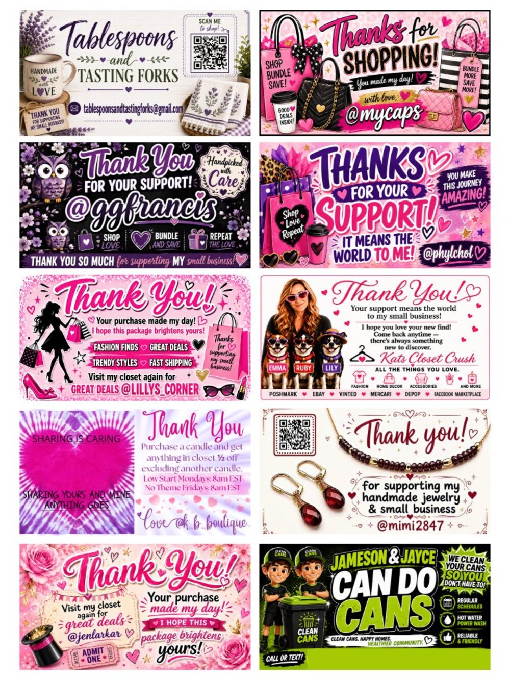 Customized Business Cards (100), Handmade - Picture 3 of 6